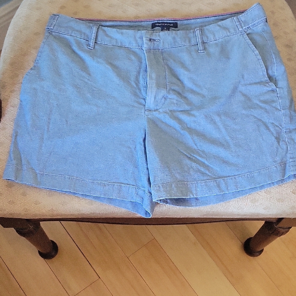 Tommy Hilfiger Light Blue Flat Front Shorts